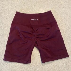 Aurola Women's Burgundy Bike Shorts
